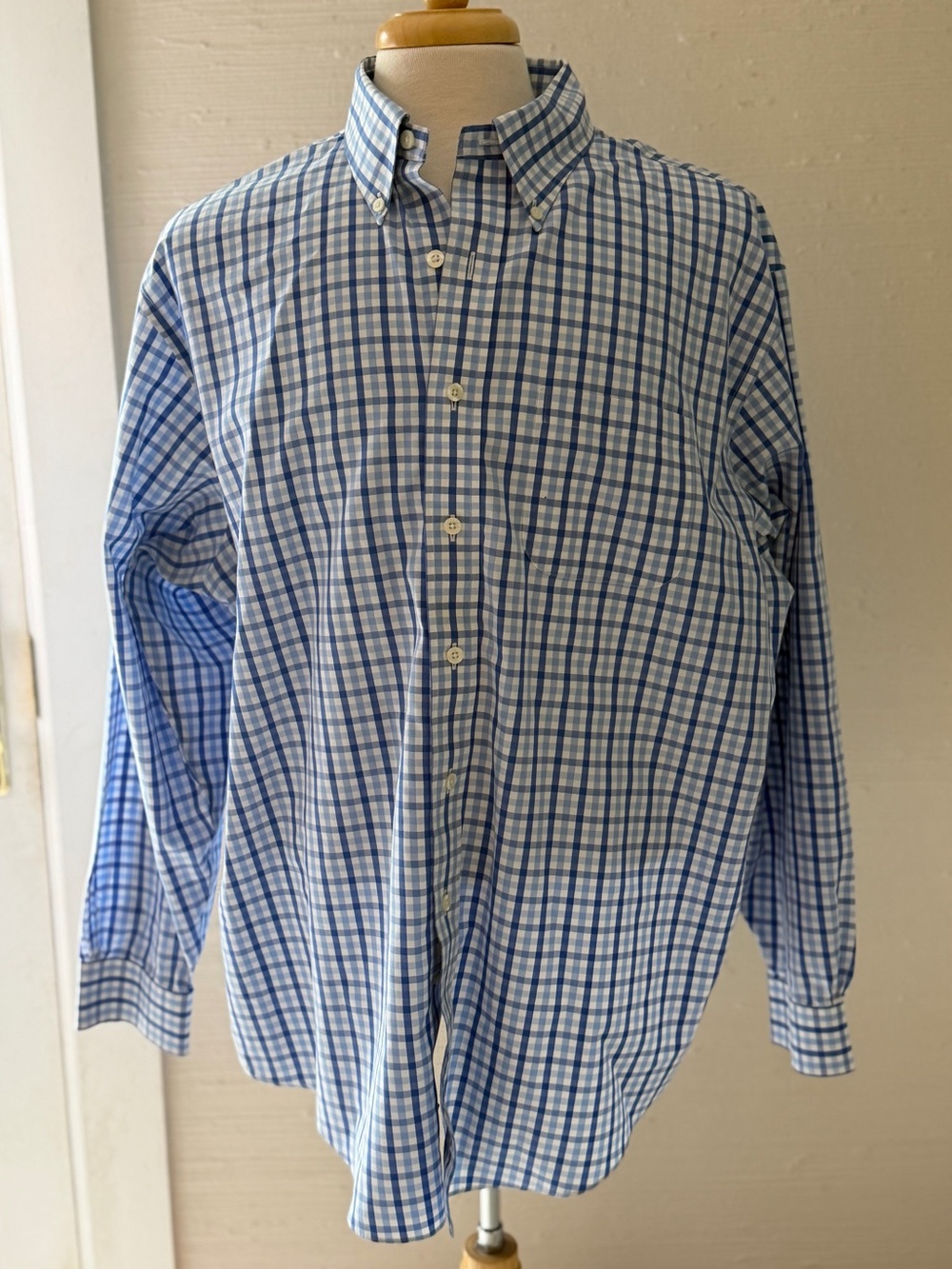 Brooks Bothers Men’s Traditional Fit Box Check Button-Down Non-Iron Size XL